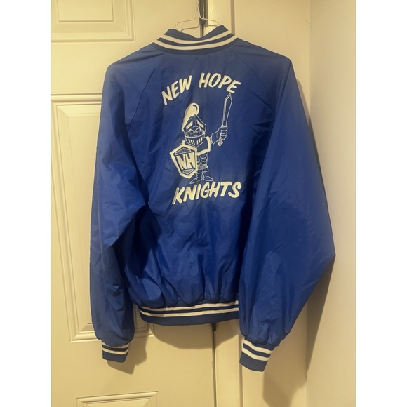 Vintage Auburn Sportswear Blue‎ Snap New Hope Knights Jacket Men's XL Logo - Picture 1 of 16